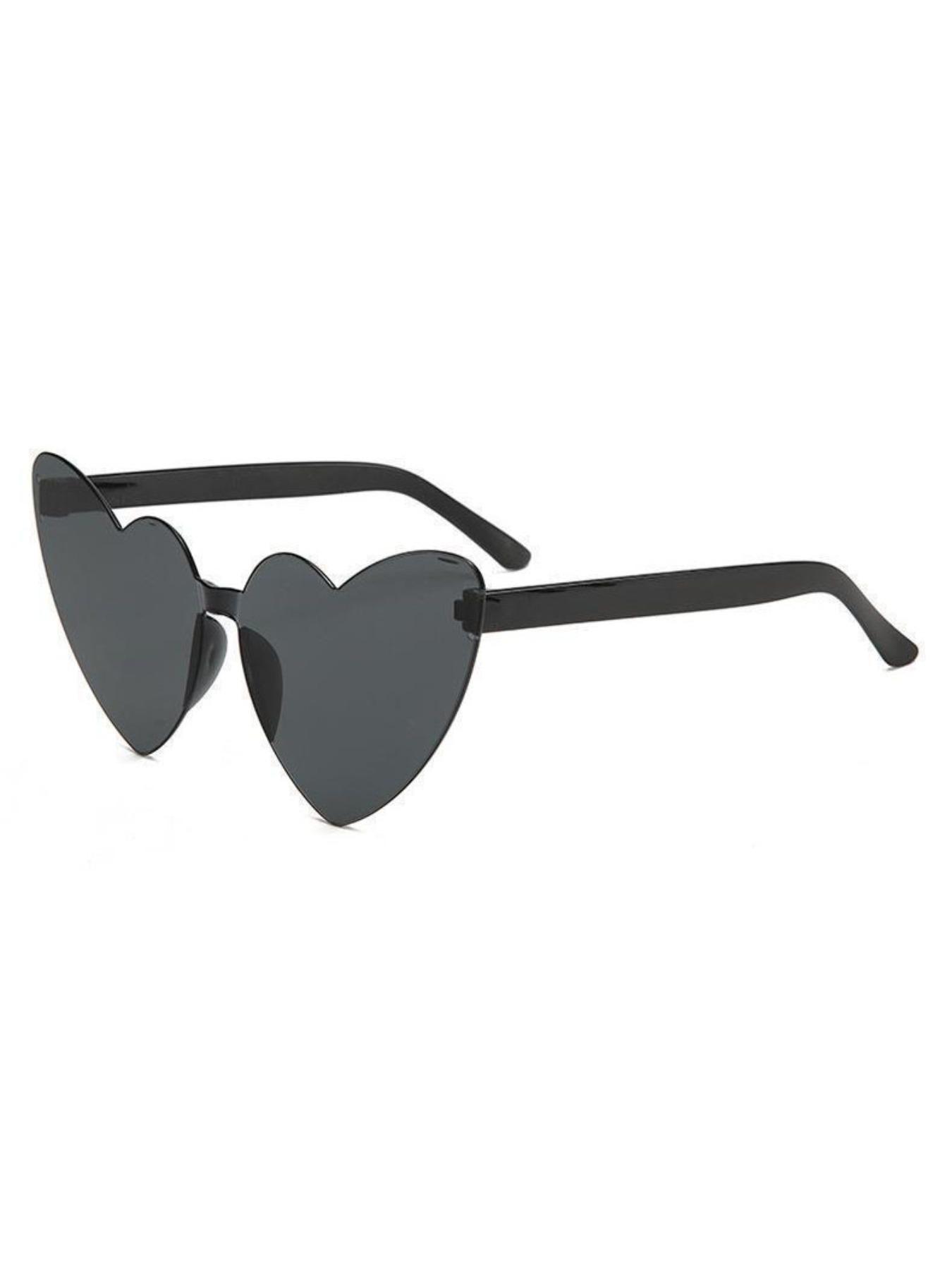 Women's Heart-Shaped Fashion Glasses, Colorful Valentine's Day Sunglasses, Perfect for Beach, Travel, Daily Wear, Elegant Style