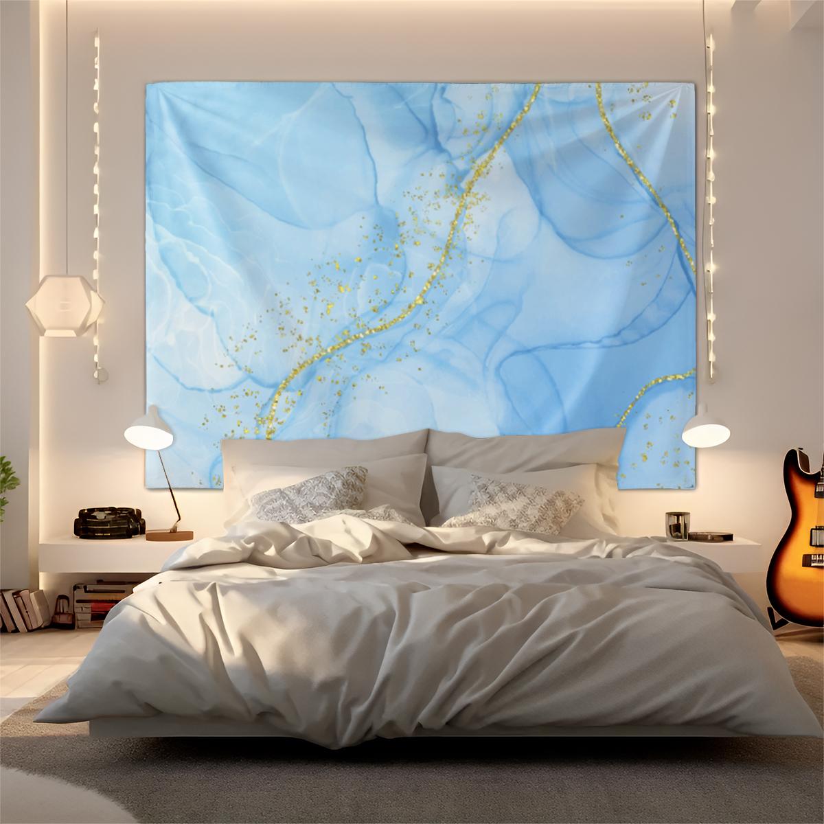 Fluid Ink Art Wall Tapestry, Niche Watercolor Texture Design, Natural Drape Strong Atmosphere, Perfect for Influencer Bedroom Backdrop Wall Decor