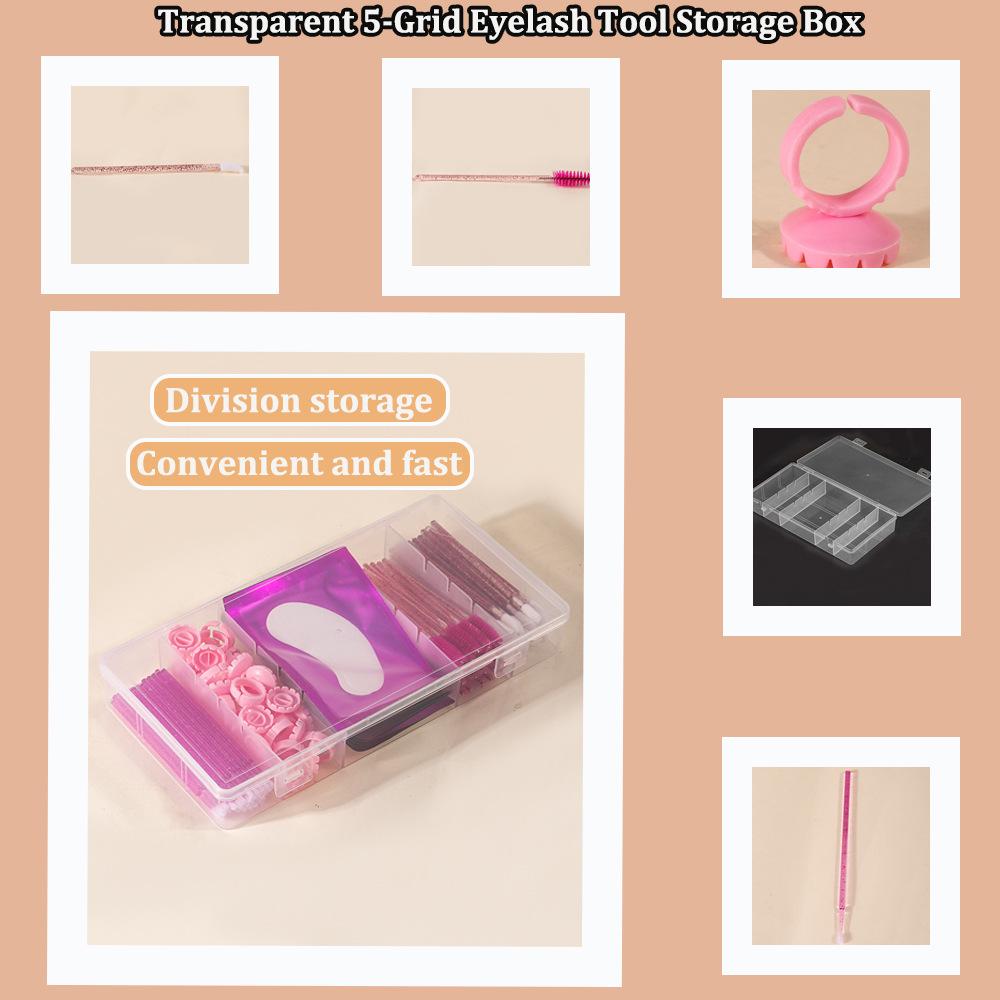 All-In-One False Eyelash Kit with Eye Pad, Lash Glue Rings, Brush & Cotton Swabs, DIY False Eyelashes Application Set, DIY Cluster Lashes