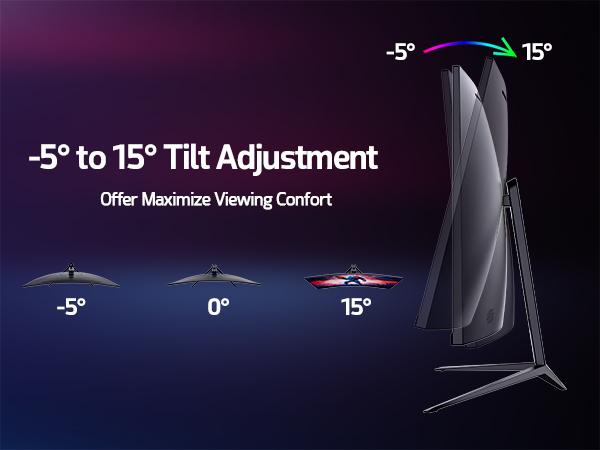 27 Inch Curved Monitor 2K 165Hz 1500R, QHD 2560*1440p Gaming Computer Monitor, 16:9 HDMI Display, 1ms(MPRT), FreeSync, 99% sRGB, Eye Care HDR PC Screen Built-in Speakers, VESA, Tilt Adjustable, Black gaming monitor