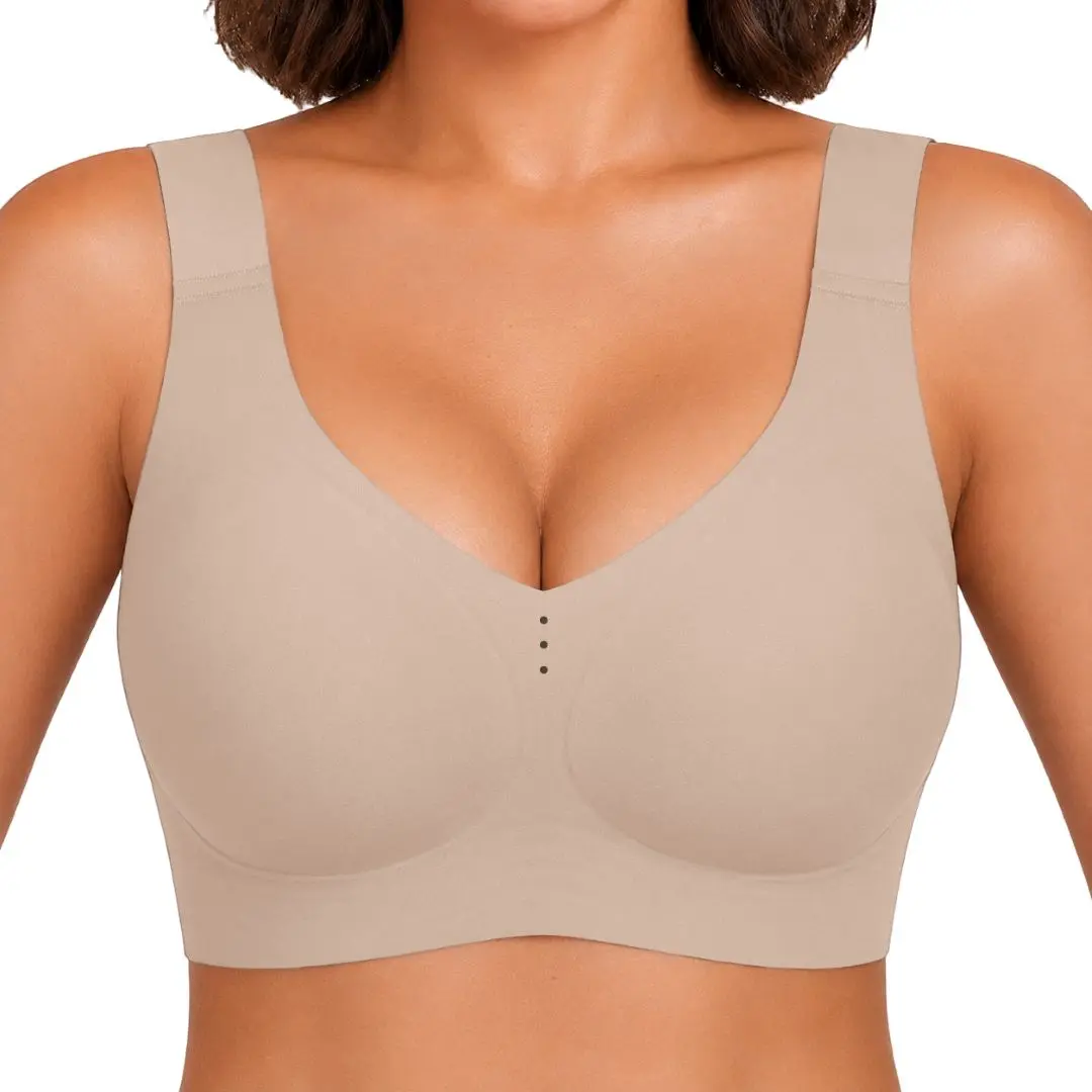 COCOMARTS Women Jelly Bras Wireless No Underwire Full Coverage Push Up Plus Size Convertible Back Bras