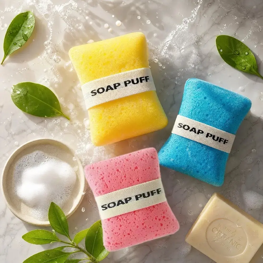 3-Pack Exfoliating Bath Sponges, Natural Shower Sponge for Women, Gentle Body Care, Reusable & Durable, Perfect for Daily Use, Exfoliating Bath Tool
