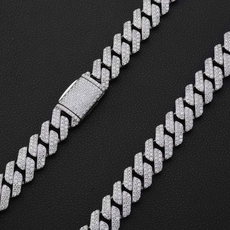 【#N90】UCCIYO 10mm 18K Gold-Plated Cuban Chain with Lab-Grown Moissanite S925 Sterling Silver Synthetic Moissanite Necklace for Women Men Hip Hop Jewelry Gift