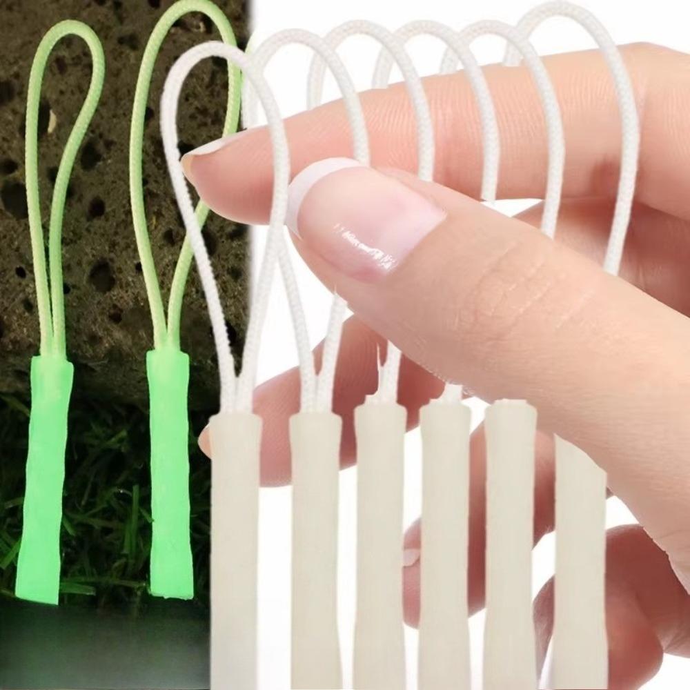 5pcs luminous zipper travel bag zipper clothing bag luminous zipper head outdoor tent backpack replacement luminous zipper tail rope luminous zipper head tail rope