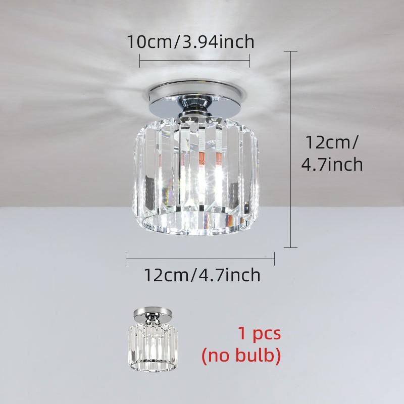 Crystal Chandelier, Mini Crystal Pendant Light, Modern Ceiling Lamp, E27 Base, /gold/silver Color, Indoor Decorative Light, Home Decor Lighting, for Hallway, Kitchen, Dining Room, Corridor