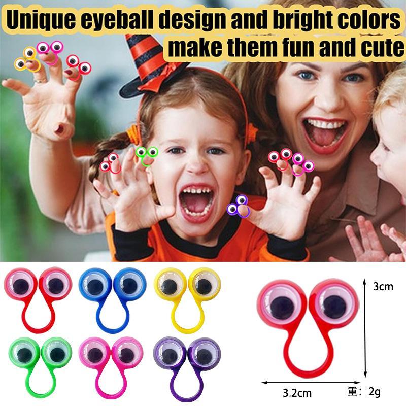 Sweet Cartoon Plastic Kids Rings - Strawberry/Princess/Vegetable/Fruit/Eyes Creative Assorted Designs Best Children's Day Gift