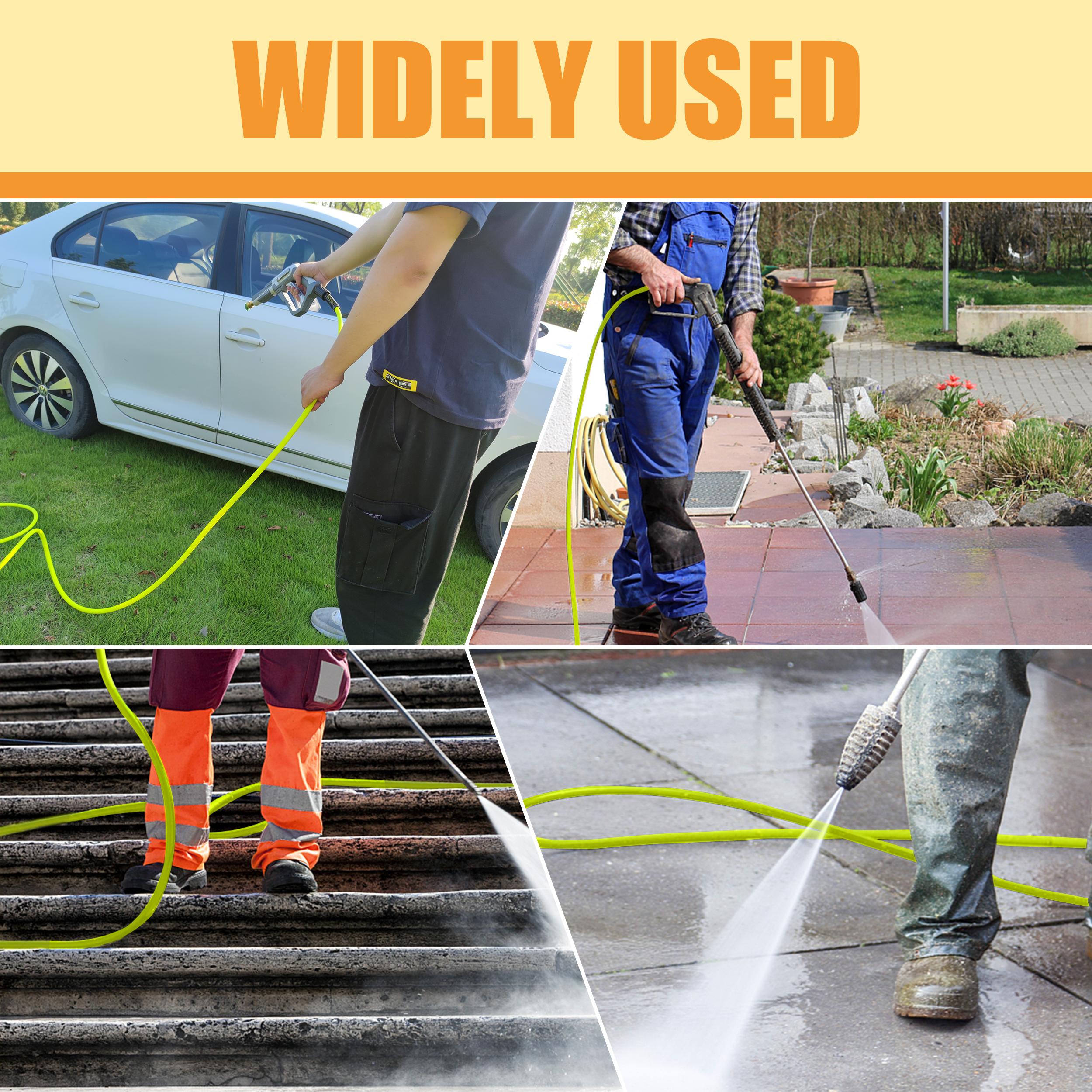 M MINGLE Pressure Washer Hose 50 FT x 1/4" - Replacement Power Wash Hose with Quick Connect Kits - High Pressure Hose with M22 14mm Fittings - 3600PSI,Christmas gifts M MINGLE Pressure Washer Hose 50 FT x 1/4" - Replacement Power Wash Hose with Quick Connect Kits - High Pressure Hose with M22 14mm Fittings - 3600PSI,Christmas gifts