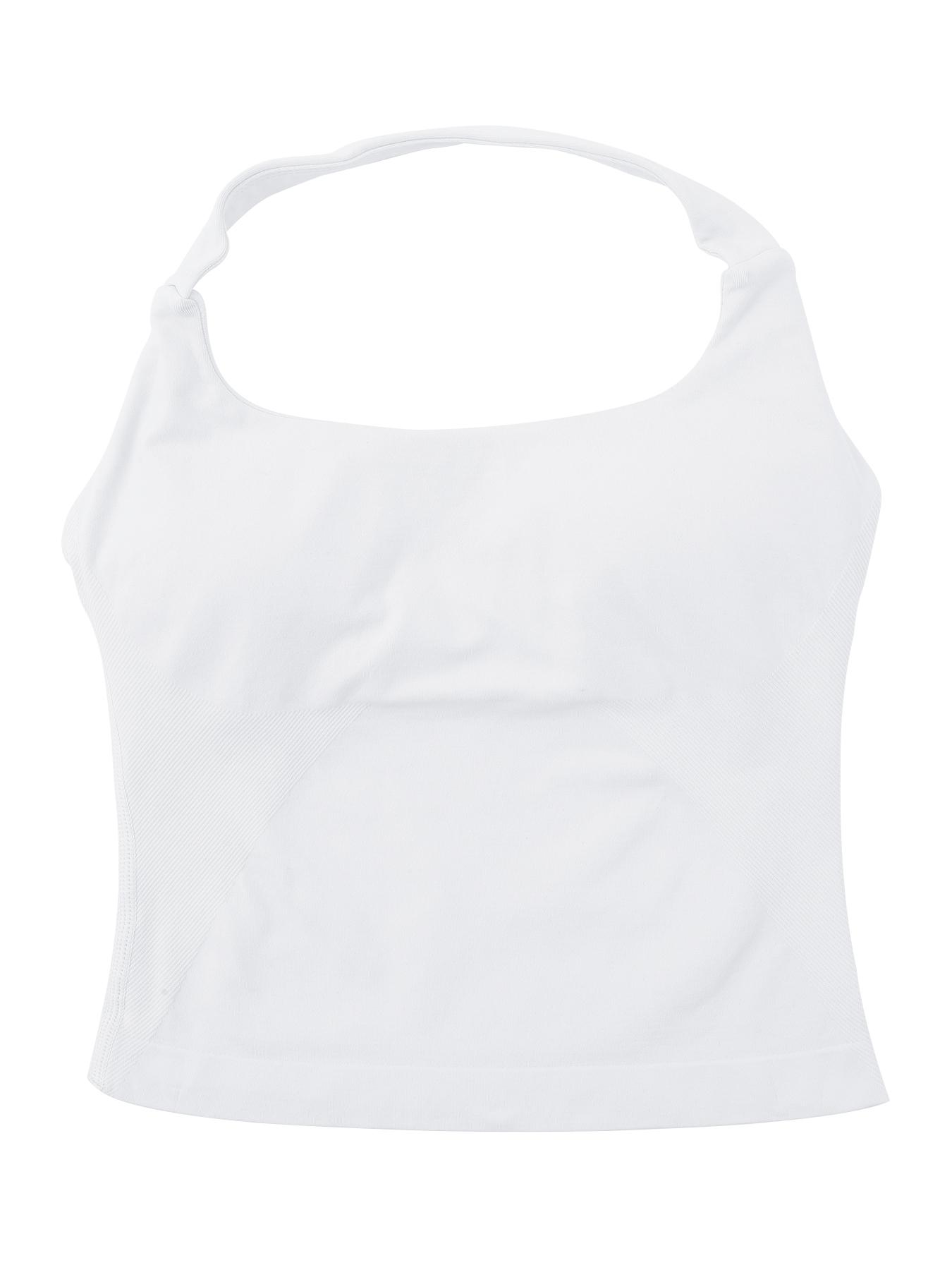 Women's Solid Removable Chest Pad Sports Tank Top, Breathable Comfortable Sports Top for Yoga Gym Workout, Ladies Sportswear for All Seasons