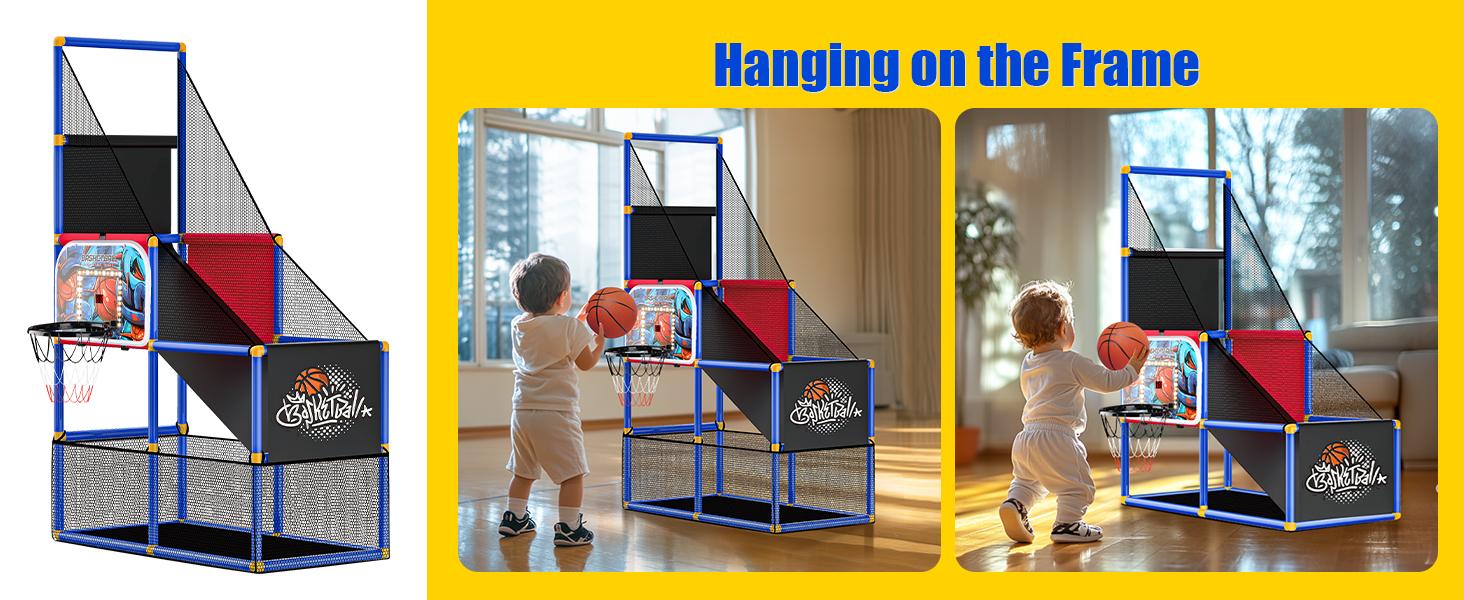 Kids Arcade Basketball Hoop with 4 Balls, Indoor Outdoor Single Shot Basketball Game for Toddler,Carnival Games Sport Toys Gifts for Boys Girls Ages 3-8 Years Old,Ideal for Competition Kids Arcade Basketball Hoop with 4 Balls, Indoor Outdoor Single Shot Basketball Game for Toddler,Carnival Games Sport Toys Gifts for Boys Girls Ages 3-8 Years Old,Ideal for Competition