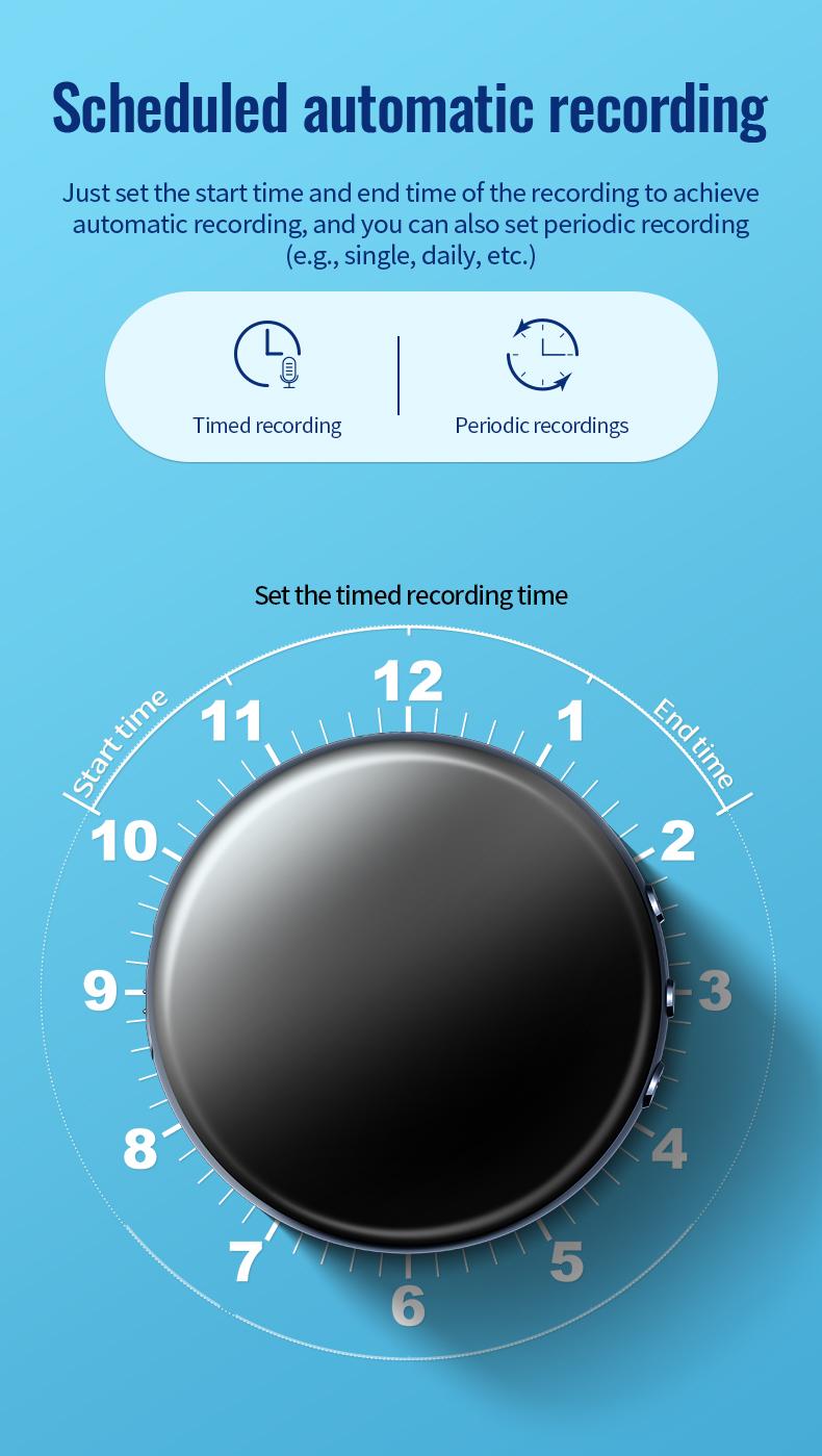 Ultra Magnetic Voice Recorder – One-Touch Recording,HD Noise Reduction,Long Battery, Large Storage, Include OTG