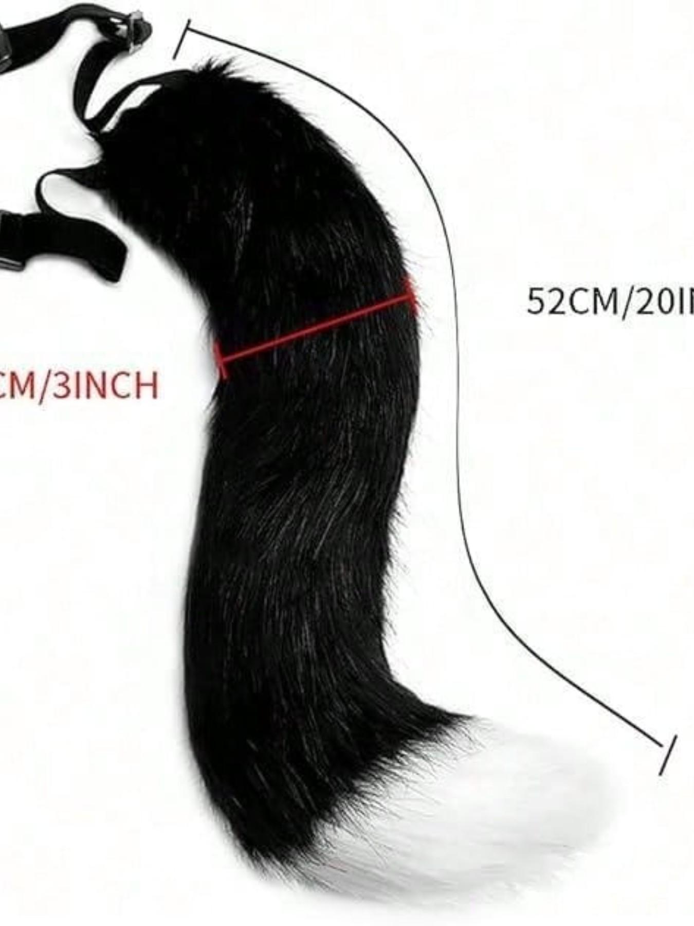 3-Piece Cosplay Costume Set, Realistic Fox Ears Top, Plush Fox Tail, Fox Mask, Perfect for Festivals, Parties, Role-Playing