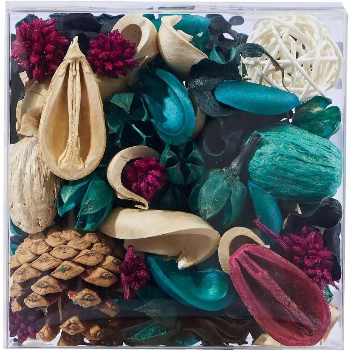 Dried Flower Potpourri Long-Lasting Bowl & Vase Filler Decor Home Fragrance Sachet for Bathroom Living Room Bedroom Office (Blue)