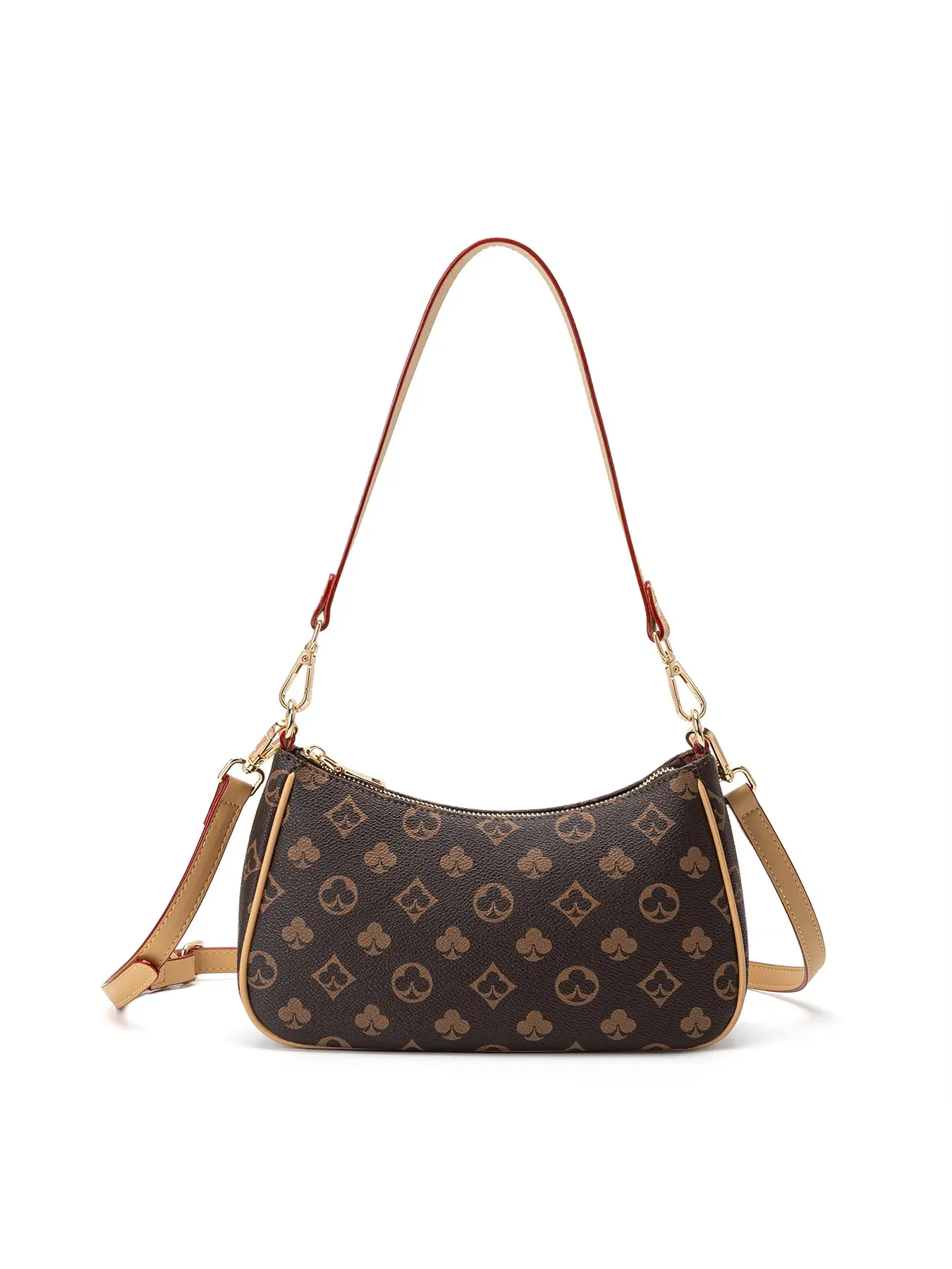 Women's Fashionable Simple Print Shoulder Bag, Luxurious Style Crossbody Handbag, Elegant Underarm Small Bag, Trendy Accessory