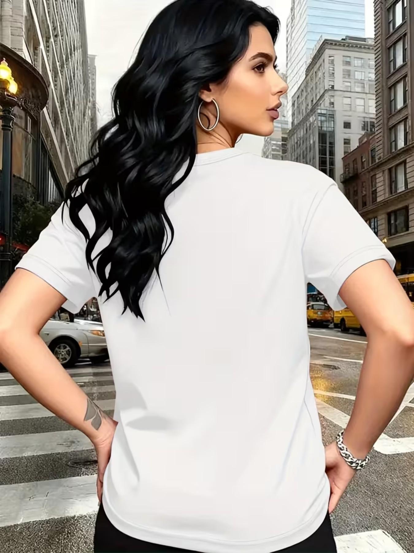3-Pack Women's Ditsy Floral Short Sleeve Tops, Round Neck, Comfortable & Breathable, Casual Outdoor Wear, Spring Summer Fall, Casual Stylish Tee