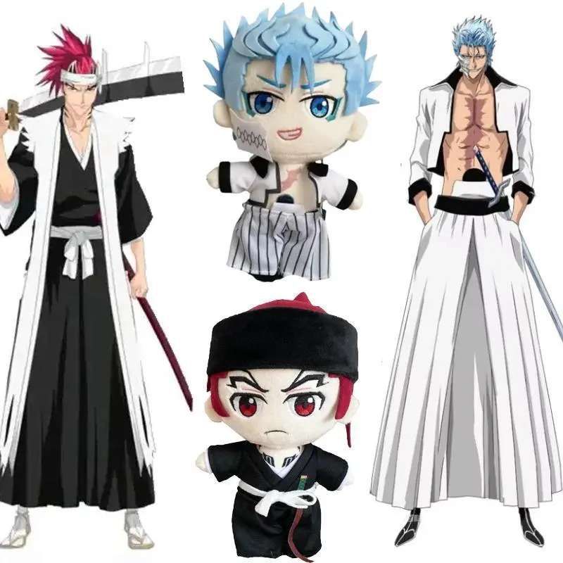 2026 hot itemBLEACH Plush Toy Grimmjow Abarai Renji Anime Stuffed Doll Kuchiki Rukia Aizen Sousuke Zaraki Kenpachi Ichimaru Gin Cifer Gifts Popular toys