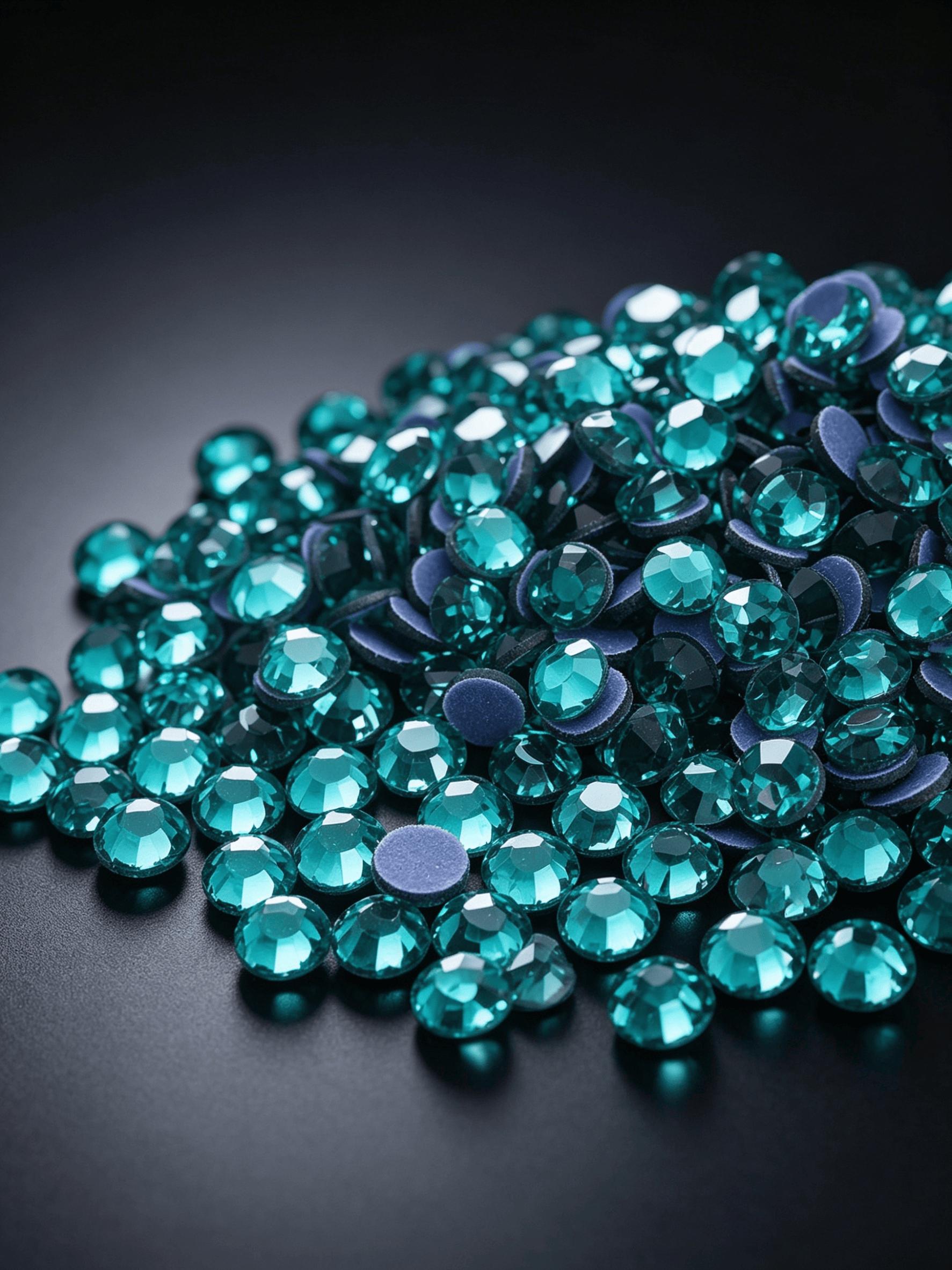 Blue Rhinestone Heat Press Flat Back Water Drills 2880 Pieces, Trendy Eye-Catching Decoration, Perfect for DIY Creators