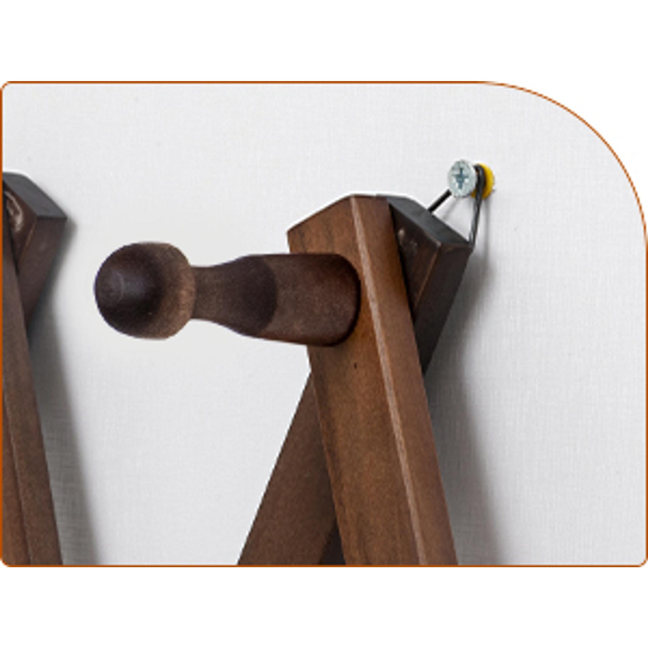 Hat Rack for Wall, Expandable Wall Hat Holder with 16 Hooks, 16 inch Wooden Wall Hook for Baseball Caps,Cowboy, Bag,Hoodie(Brown)