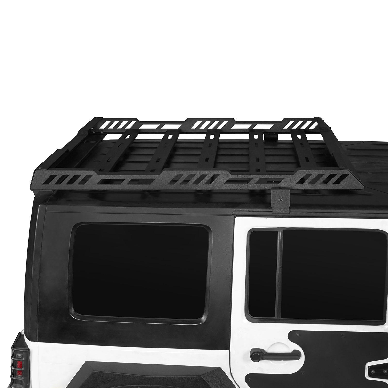 Hooke Road Cargo Roof Rack for 2007-2018 Jeep Wrangler JK 4-Door Vehicle Accessories