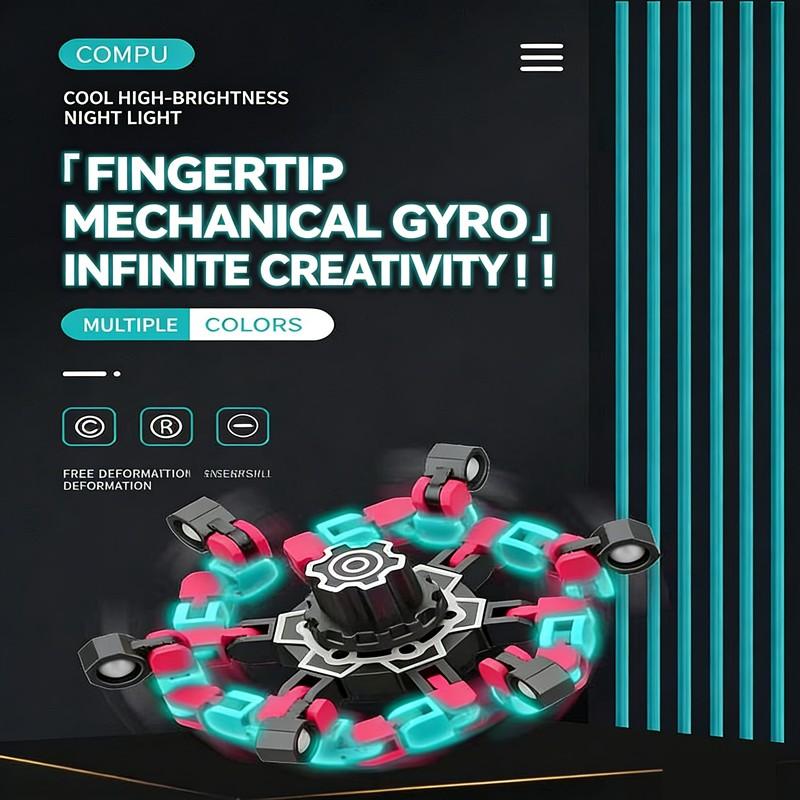 Transformable Finger Spinner, Rotating Folding Design, Portable Handheld Toy, Ideal for Stress Relief & Entertainment