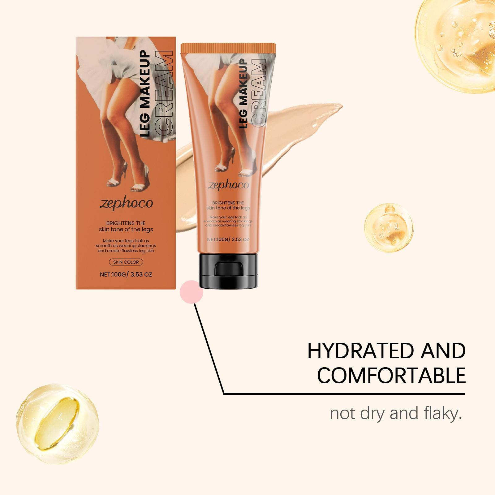 Leg Glow Foundation Cream (skin Tone) 100g, Long-Lasting Makeup, Cool Finish, Smooth Application, Perfect for Daily Use