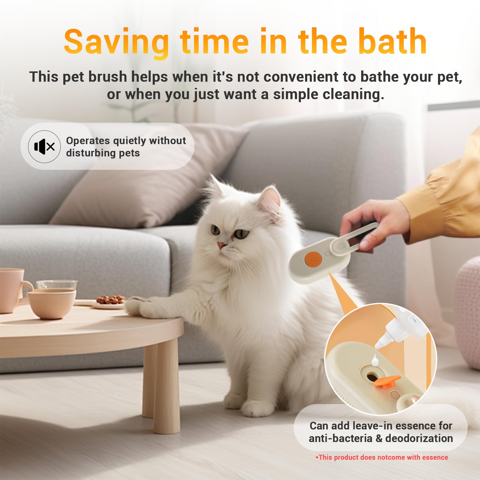 Rechargeable Steam Pet Brush for Shedding – Anti-Static, Combines Massage, Cleaning, Grooming, and Shedding Control for Cats and Dogs, Perfect for All Coat Types