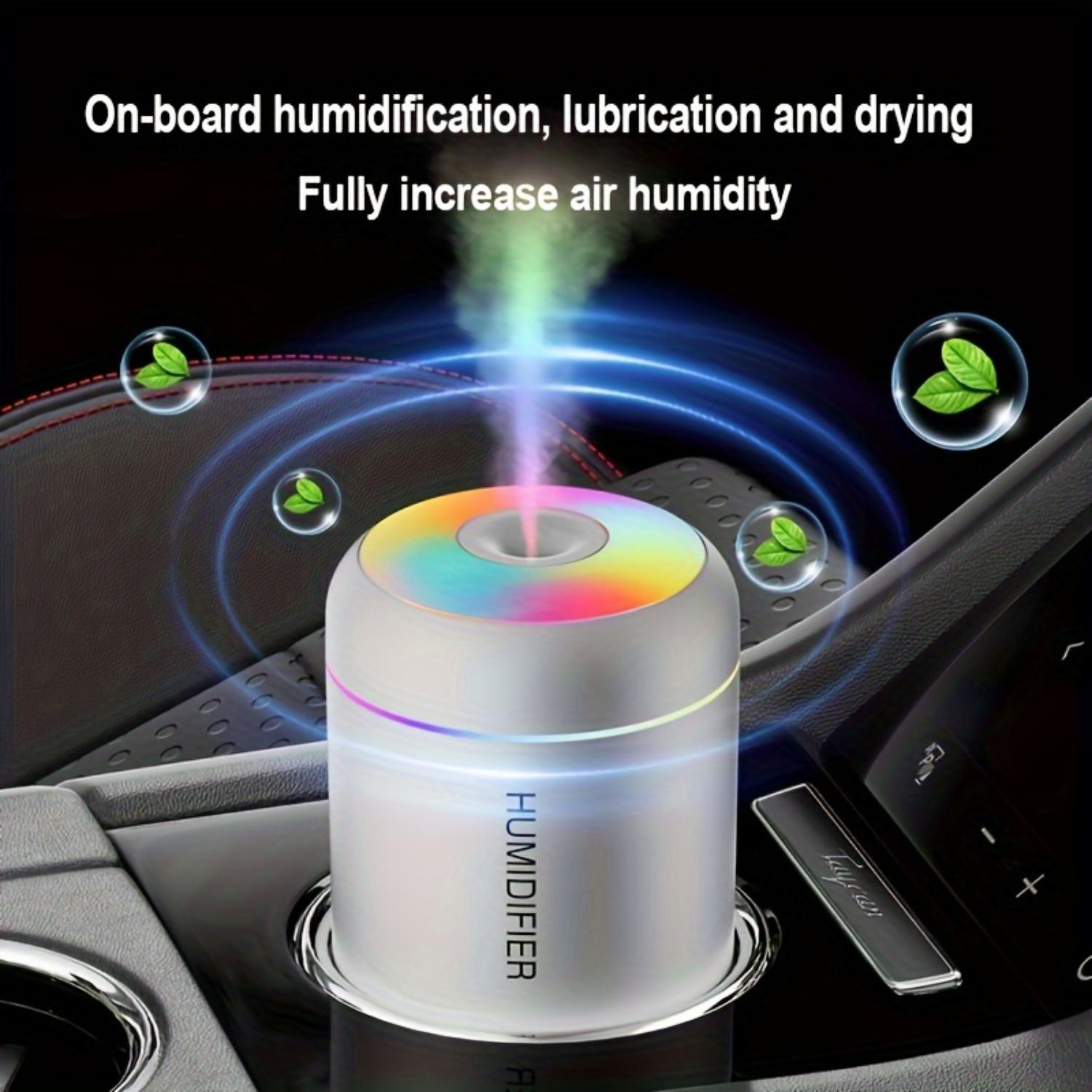 Portable mini humidifier: ultra quiet, with color LED lights and 2-speed spray - ideal for bedroom/office/car, Christmas gift
