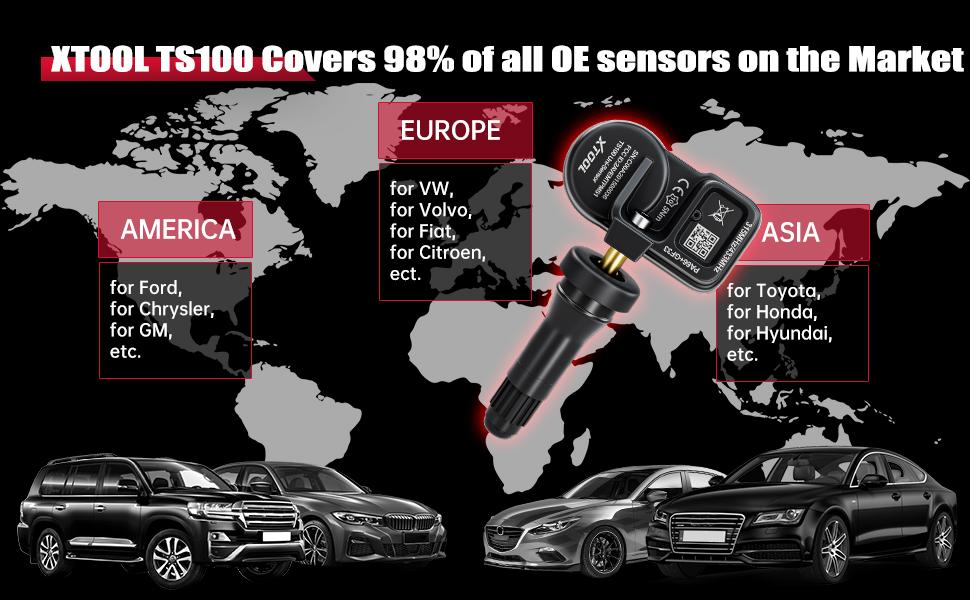 XTOOL TS100 TPMS Sensor(315/433MHz), Programmable Car TPMS Sensor Replacement, Tire Pressure Monitoring System Sensor, Work with XTOOL TP150/IP819TP tire pressure monitor tpms programming tool XTOOL TS100 TPMS Sensor(315/433MHz), Programmable Car TPMS Sensor Replacement, Tire Pressure Monitoring System Sensor, Work with XTOOL TP150/IP819TP tire pressure monitor tpms programming tool
