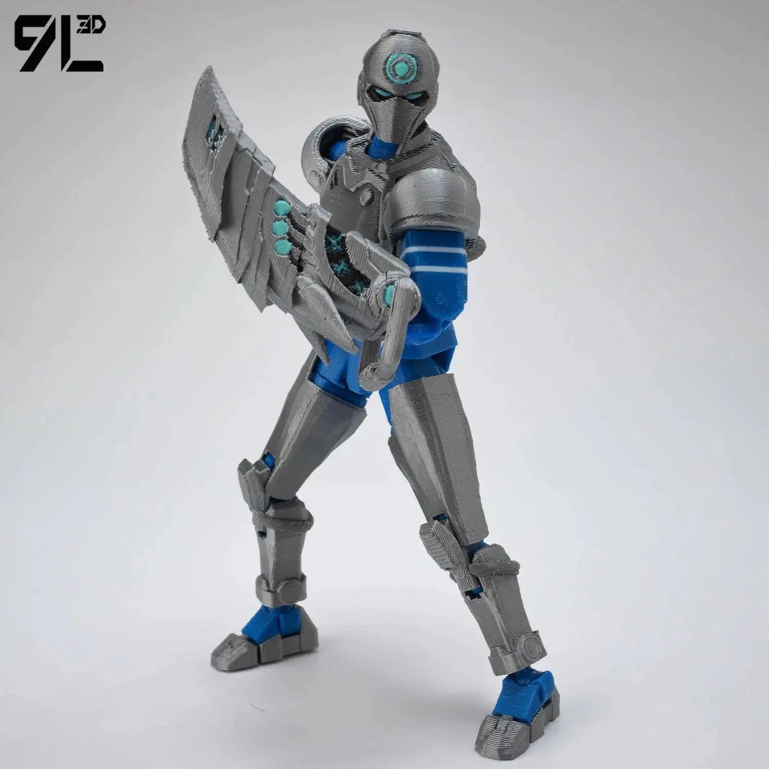 9L3D DIY Shapeshift Articulated Figurine - Titan13 T13 Dummy with 13 Joints, Movable Multi-Pose 3D Model Toy, Desktop Collectible, Tech Jacket Accessory, Gifts for Boys, Toy Photography Prop