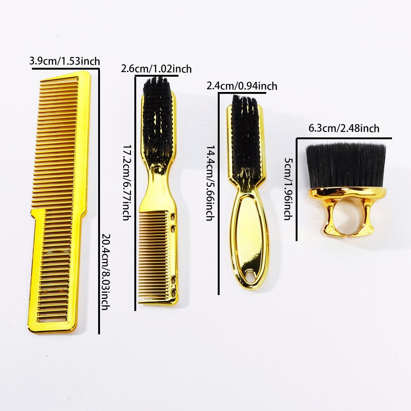 Hair Salon Styling Brush Set, Barber Neck Brush, Nylon Cleaning Brush, Anti-Static Flat Head Clipper Comb, Professional Haircut Tools