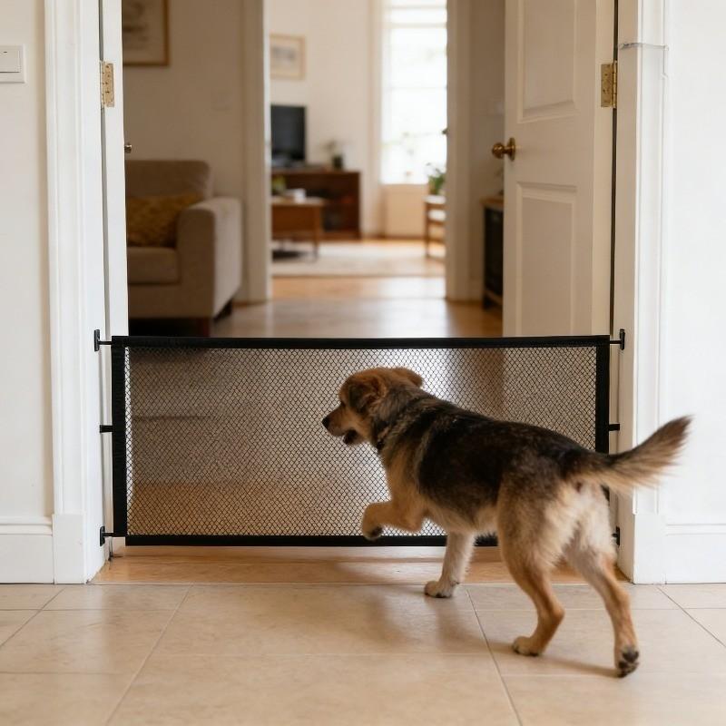 2026 New Pet Isolation Net, No Drilling Foldable Portable Cat Dog Protective Fence, Home Corridor Balcony Safety Barrier, Expandable Anti-Escape Mesh Gate
