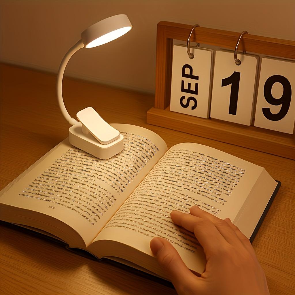 Adjustable reading light, 3 color modes - suitable for night reading, USB rechargeable, LED light is soft, protects the eyes, suitable for home/office, portable reading light, adjustable brightness