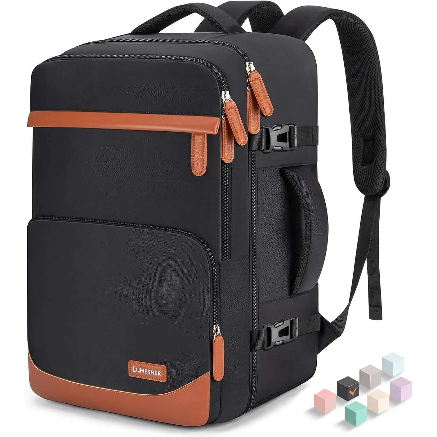 50L Travel Backpack, Water-Resistant Carry On Backpack for Men Women, Business Laptop Backpack for Trips & Commutes, Fits 18 Inch LaptopGift