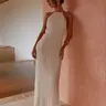 Women's Elegant Backless Halter Sleeveless Knit Fitted Maxi Dress, Stylish Summer Beach Vacation Dress, Romantic Casual Evening Gown, Holiday Dresses