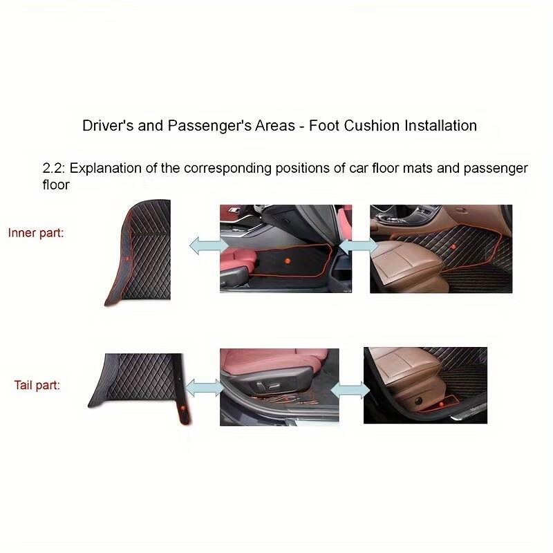 For BYD Seal 06 EV/DM-i PU leather left-hand drive car floor mat, 360 degree protection, car interior accessories, suitable for heavy weather, quick disassembly, cleaning and installation for daily use Automotive floor mats