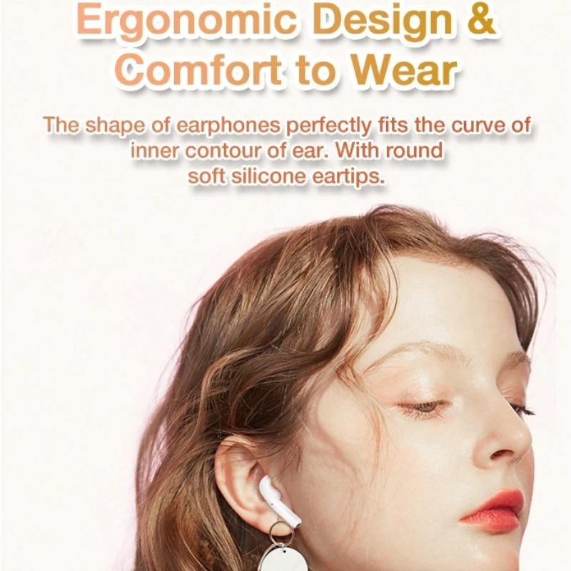 Wireless Earbuds Bluetooth-compatible Headphones Wireless Earplugs New Bluetooth-compatible Headphones Leather Texture TWS Surround Sound Portable Sports Earphones High Quality Headphones