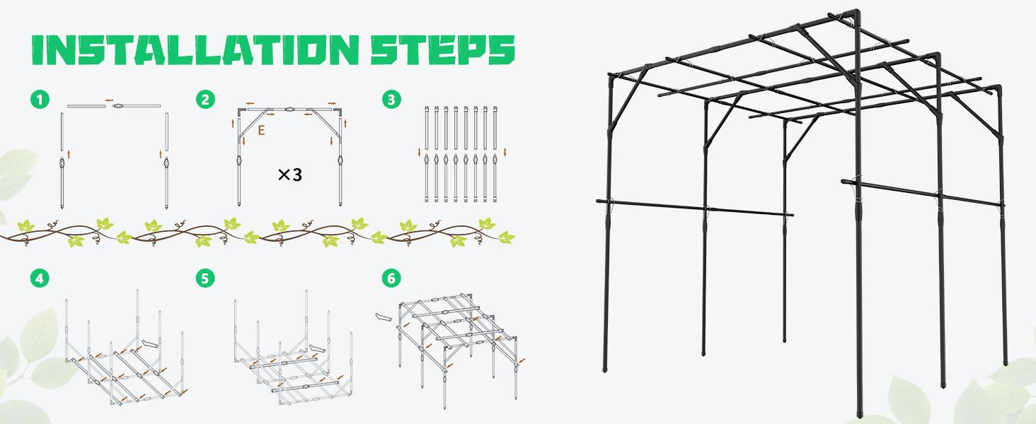 Lilypelle Extra Tall Garden Arch Trellis for Climbing Plants Outdoor, 79" / 87" H Metal Arbor Plant Support Trellis Archway for Yard Lawn Garden Lilypelle Extra Tall Garden Arch Trellis for Climbing Plants Outdoor, 79" / 87" H Metal Arbor Plant Support Trellis Archway for Yard Lawn Garden
