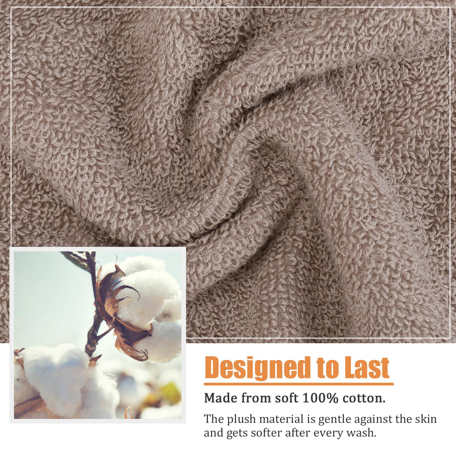 12.59×28.34 inch Pure Cotton Hand Towels, Soft Fluffy Highly Absorbent Skin-Friendly Quick Dry Towels, No Fading No Linting, Multi-use for Bathroom Gym Spa Camping Home Travel Ideal Gift
