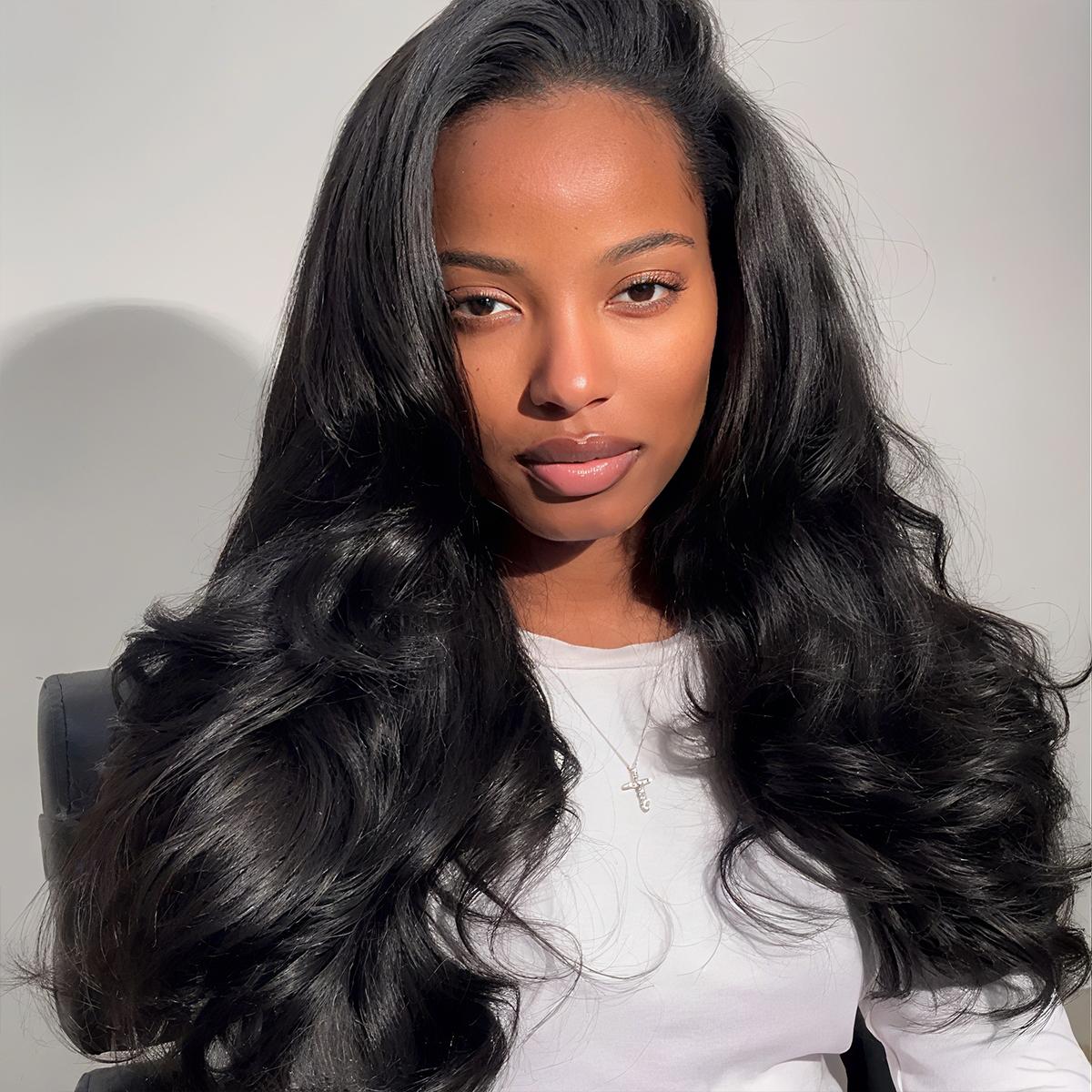 Mscoco Glueless Half Wig 100 Human Hair Yaki Body & Bouncy Deeep And Yaki Straight, Kinky Curly  Half Wig Adjustable Drawstring Beginner Friendly Flip Over Wig Natural Hairline #outdoorfun #TikTokshopCyberMonday #TiktokShopBlackFriday #christmassale2025