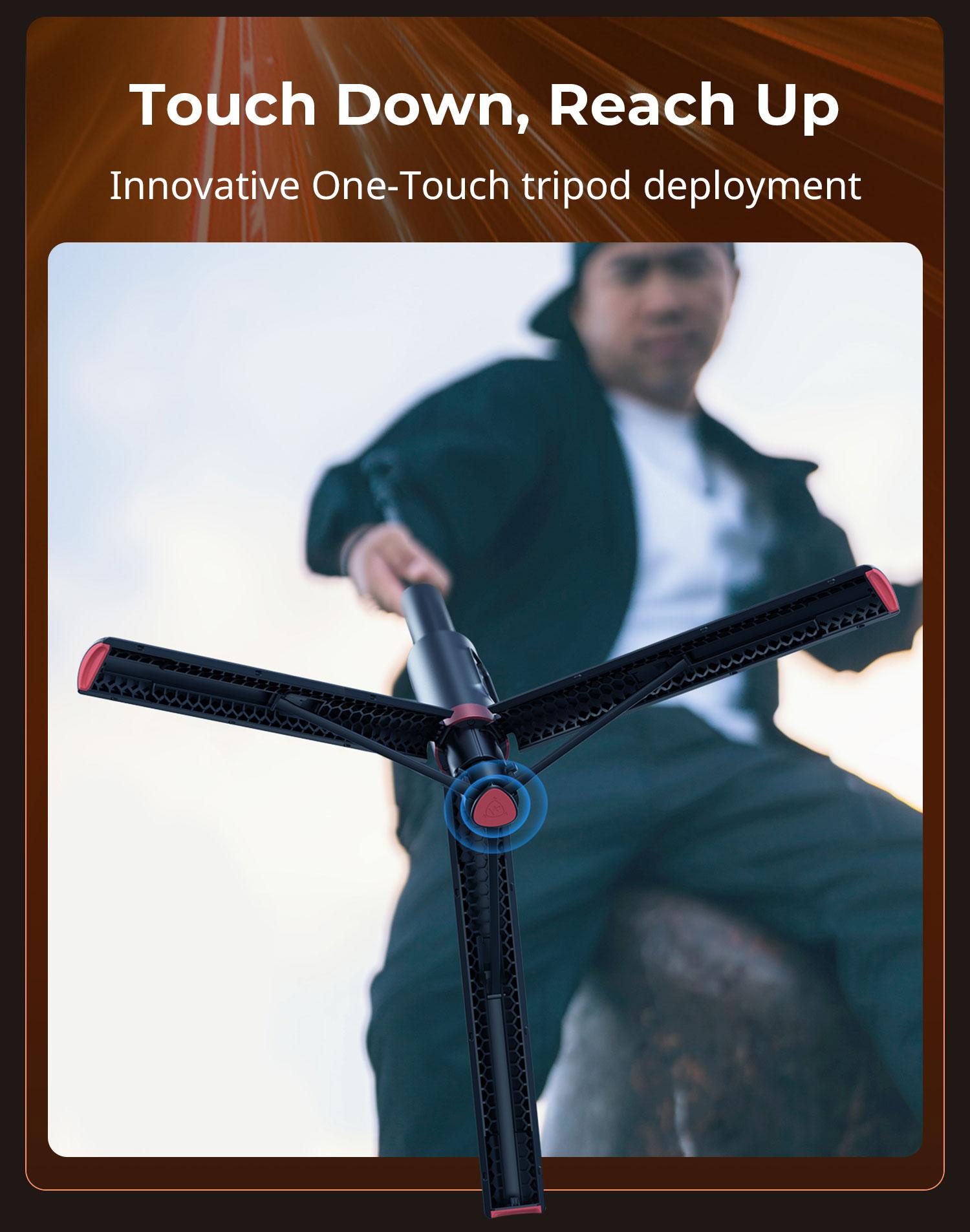 SmallRig x Drex Lee Boom Selfie Stick ST30 Lite,one-click opening tripod,Lightweight All in One Phone Tripod Integrated with Wireless Remote Compatible with All Cell Phones for Selfie/Video Recording/Photo/Live Stream/Vlog