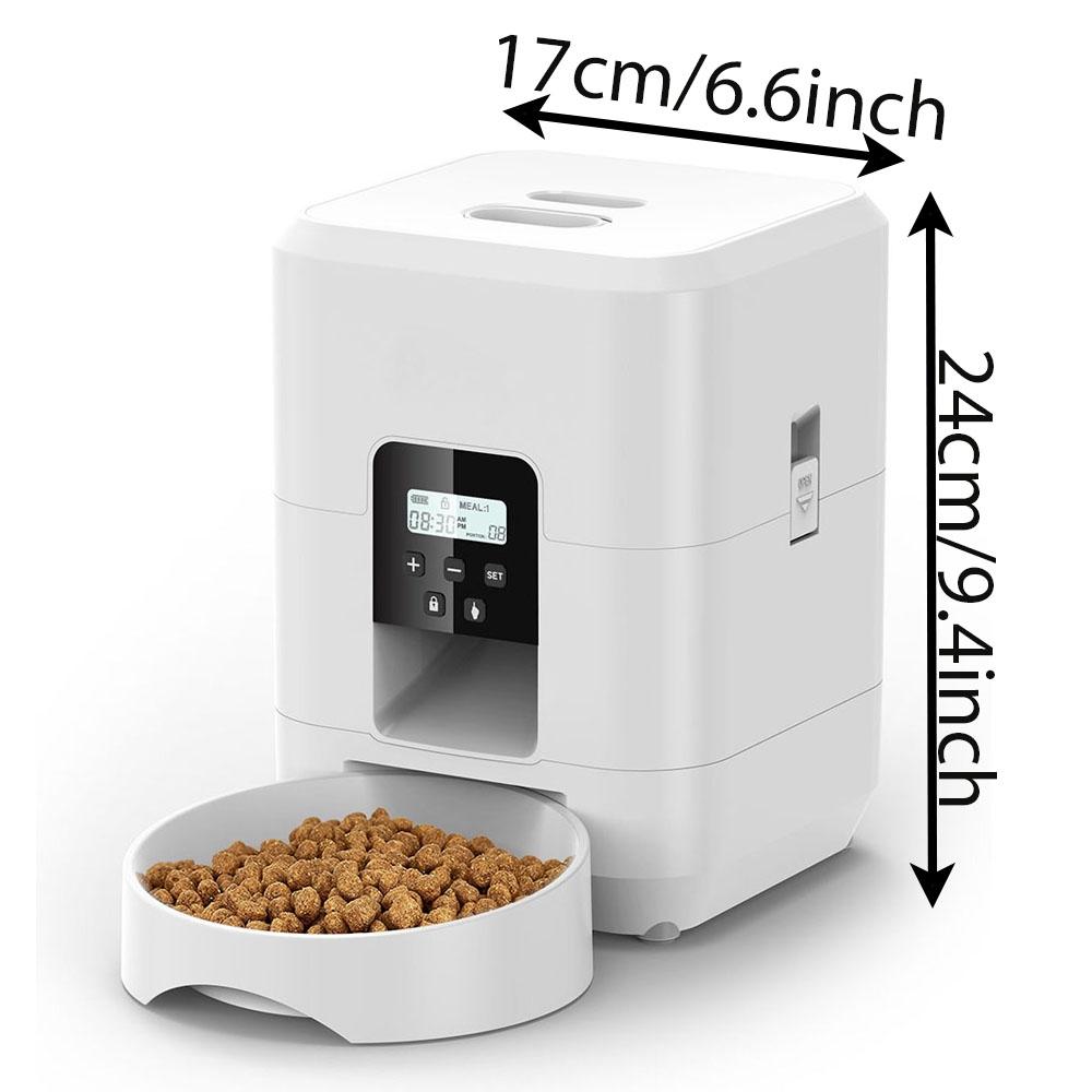 Smart Pet Feeder Machine, Graffiti APP Control Cat Automatic Feeder, Dry Food Dispenser, Suitable for Small Pets, Programmable Pet Feeder