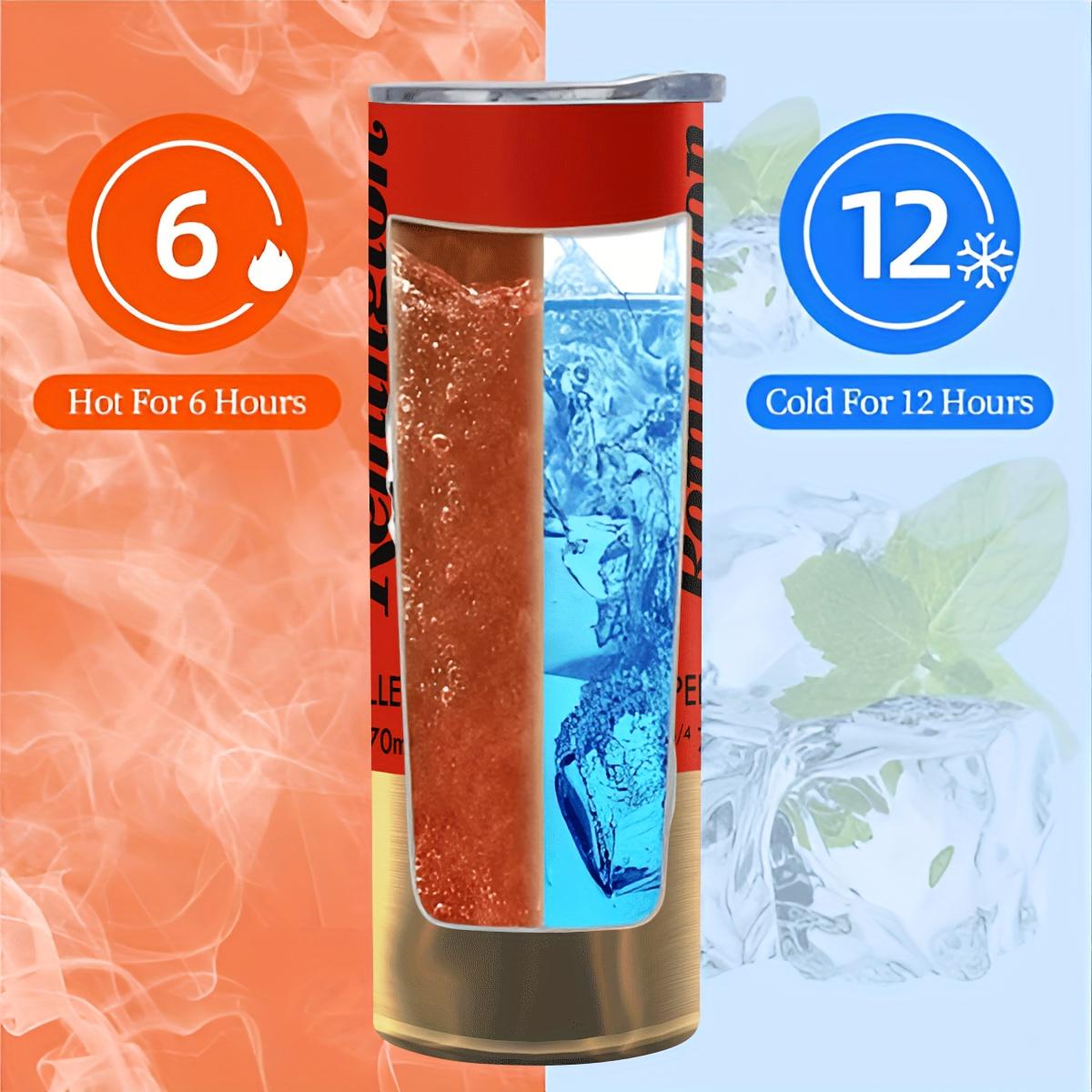 1 Pc 20oz bullet design insulated mug, double wall stainless steel vacuum cup with straw, leak-proof travel thermal tumbler, Insulated travel drinkware, keep warm 12 hours, keep cold 24 hours, gift for men and women, ideal for holiday birthday Christmas