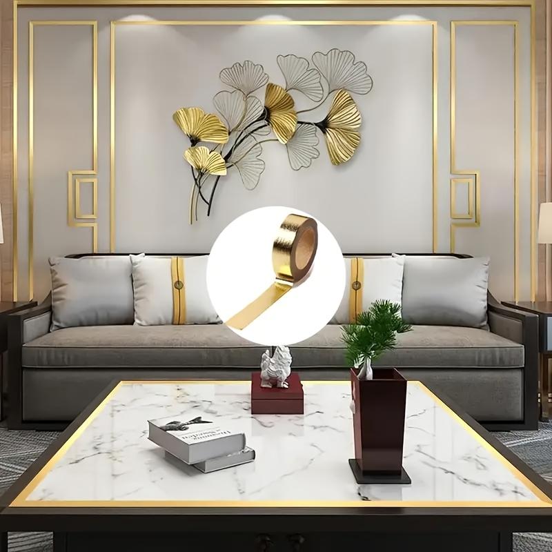 YITAP Gold Foil Metallic Tape LuxeCraft Tape 15mm x 5M Ideal for scrapbooking, DIY crafts, gift wrapping, and home decor Decorative adhesive tape