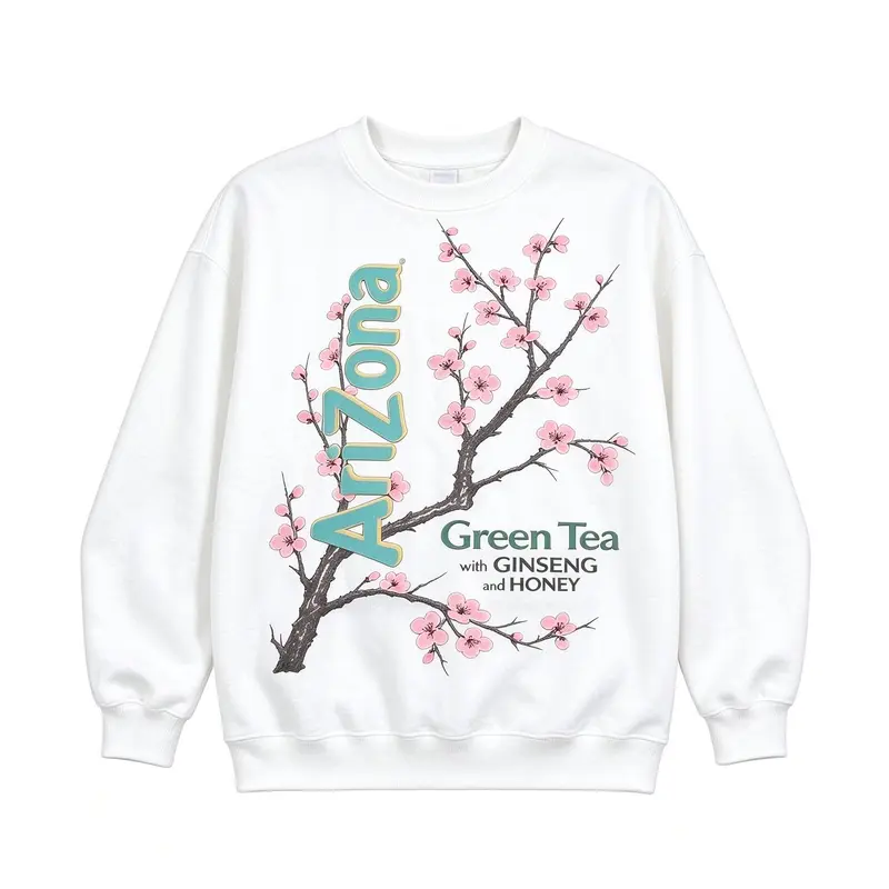 The Vintage Arizona Green Tea Cherry Blossom Shirt Sweatshirt Hoodie , Gift For Woman, Gift For Men, Womenswear Top Underwear Streetwear, Trending Shirt