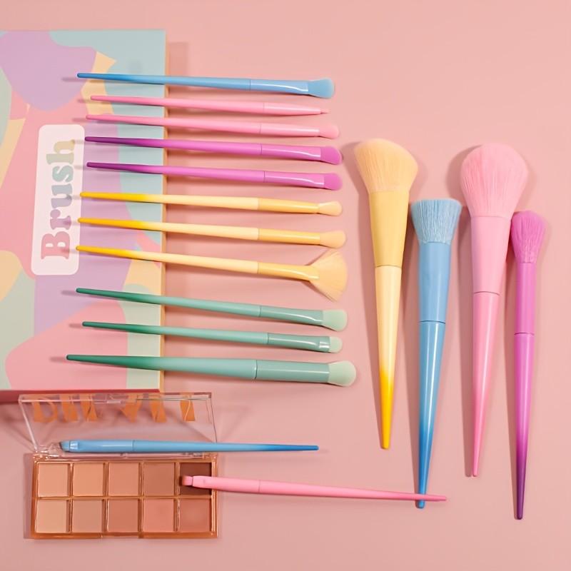 17-Piece Macaron Makeup Brush Set, Professional High-End Cosmetics Brushes, Ideal for Travel, Perfect Holiday Gift