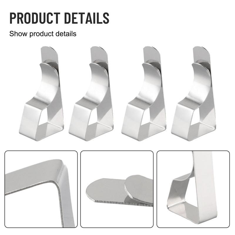 8pcs Stainless Steel Tablecloth Clamps Table Cloth Clips Holder Clip For Party Wedding Table Cover Clamps Decorative