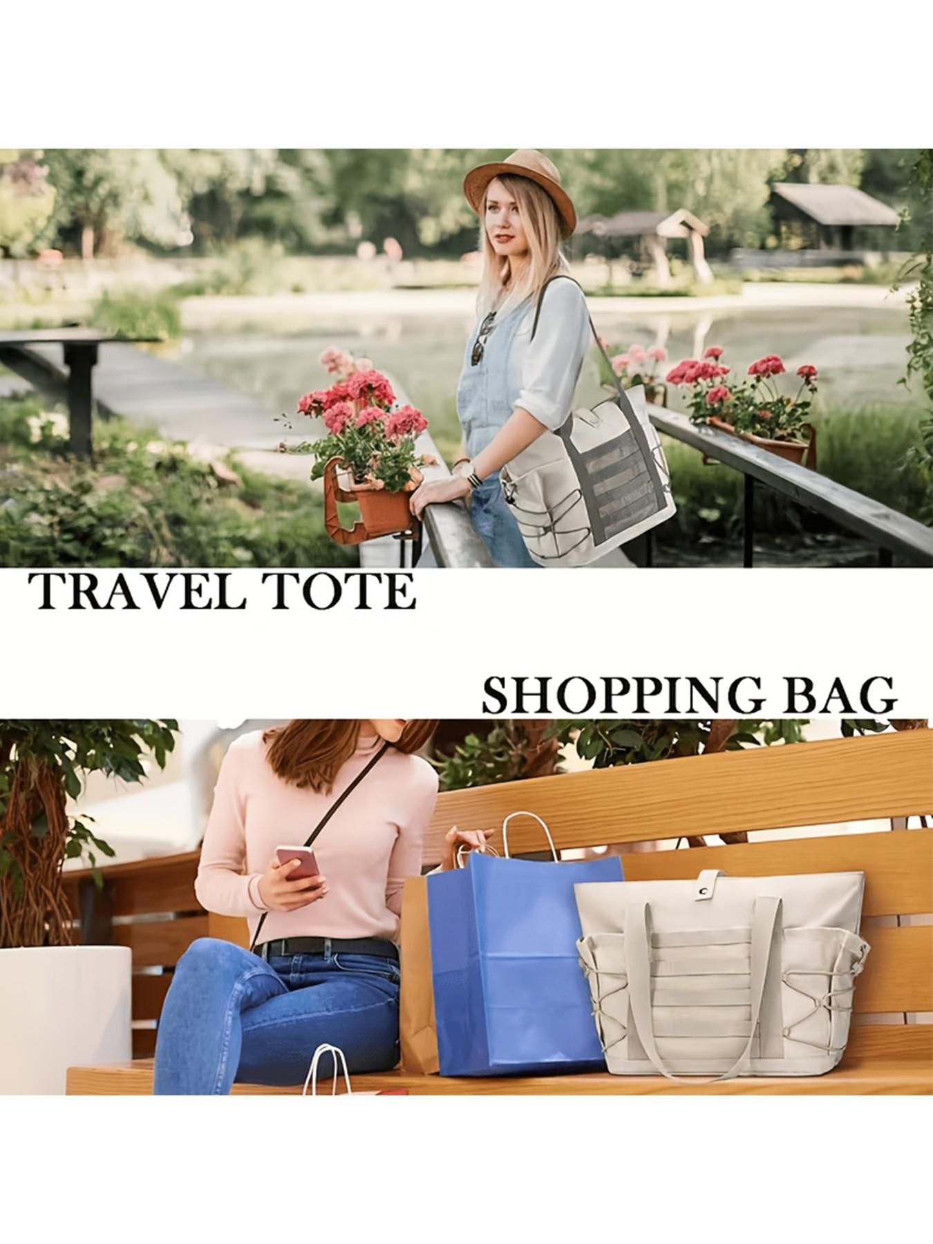 Women's Travel Handbag, Foldable Beach Bag, Gym Sports Bag, Shopping Bag, Ideal for Gifting, Versatile and Stylish Accessory