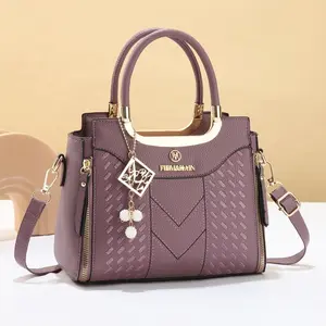 Women’s 2026 Fall/Winter Large Capacity Tote Vintage Mixed Color Shoulder Mom Bag with Embroidery
