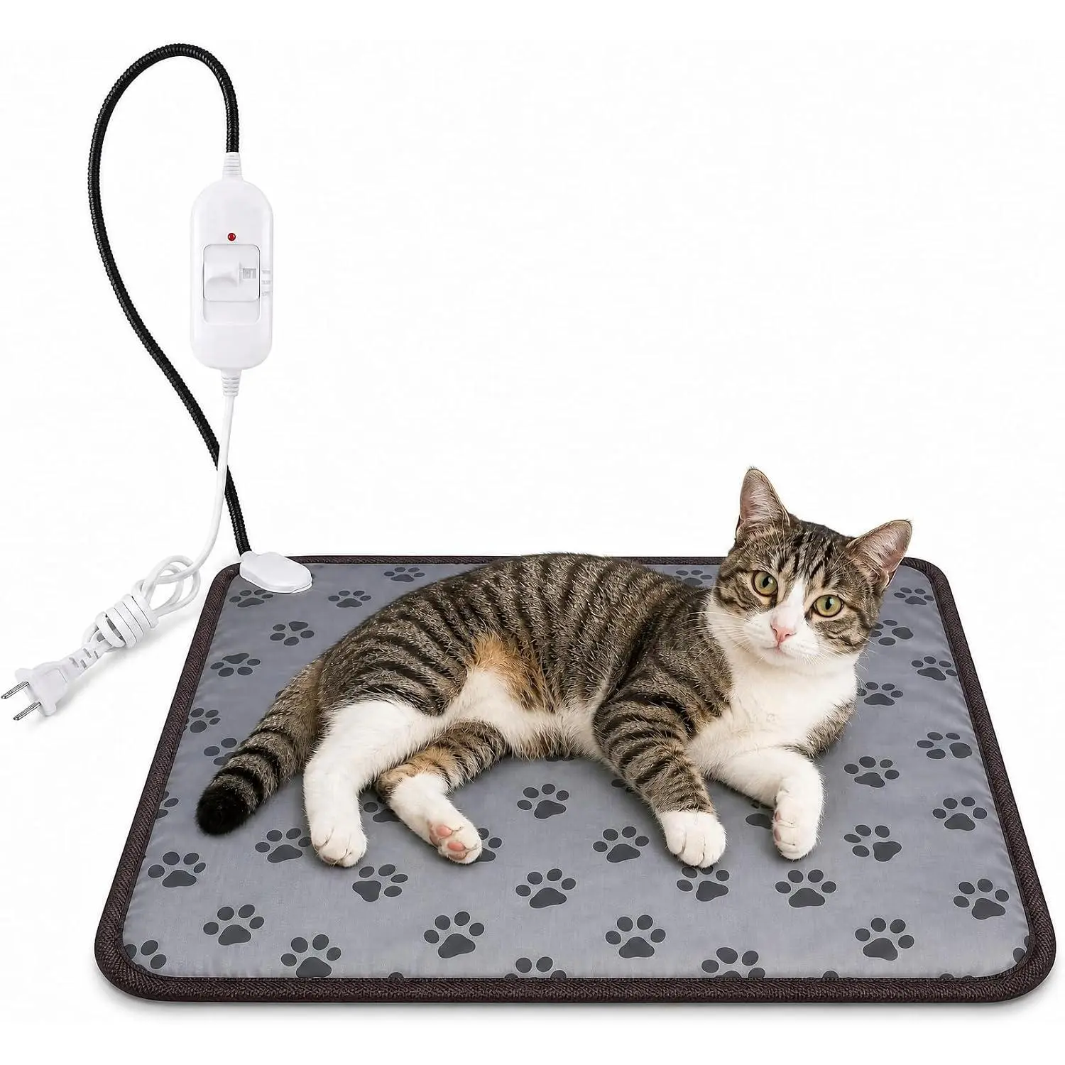 Heating Pad 18'' × 18'' Self-Warming  Bed, Electric Heated  &  Pad, , Temperature Adjustable,  Heating, Safe Thermostat for Kittens Puppies Small Pets