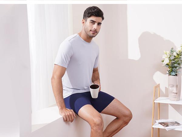 DAVID ARCHY Men's Undershirt Bamboo Rayon Moisture-Wicking T-Shirts Stretch Crewneck Tees for Men, 3 Pack , Gift Sets for Boyfriend Breathable Soft