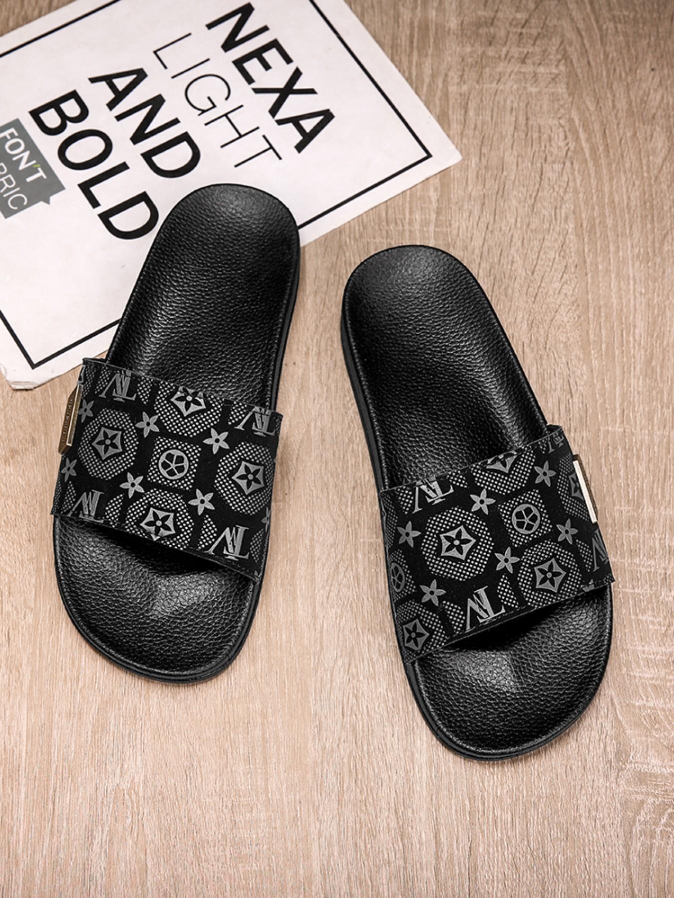 2026 Fashion Print Men's Sandals, Soft Sole Casual Flip Flops, Outdoor Beach Shoes, Comfortable Summer Footwear for Men